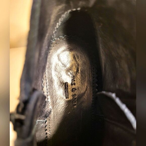 Rag & Bone Margot Black Distressed Leather Side Zip Ankle Boots sz.7/37 Ret.$495 - Picture 13 of 13